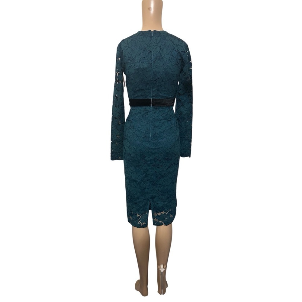 Rachel Parcell Teal Long Sleeve Lace Dress - Picture 3 of 6